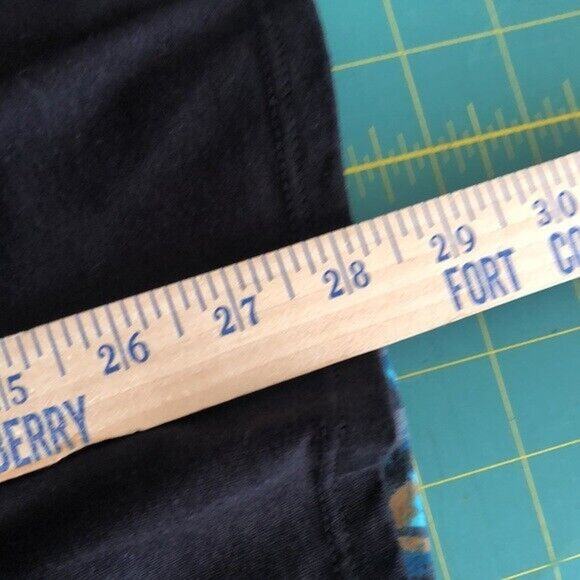 Panhandle Size XL Women's V Neck Cutout Long Sleeve Blue Aztec Southwest Top - Picture 7 of 7